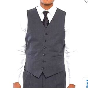 Stafford Gray Front Classic Fit Back Buckle Black Vest Pockets Men’s L NWT